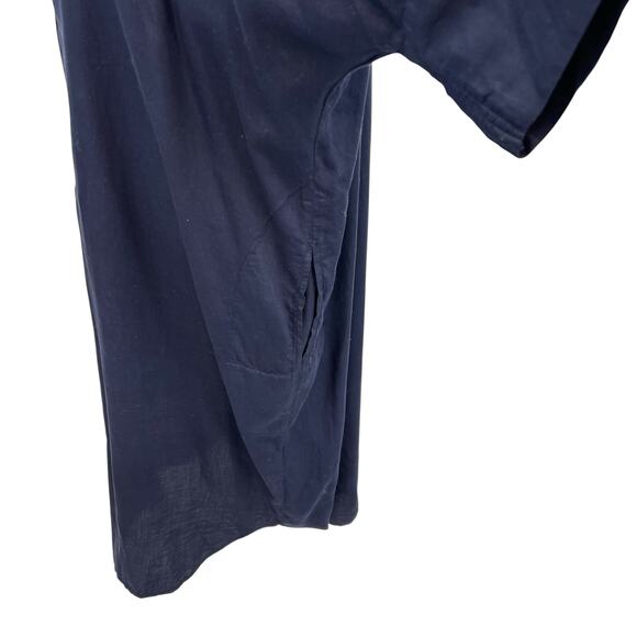 Ocean + Main Easy Cotton Caftan Dress‎ Navy Blue Plus Size 1X - Picture 8 of 16
